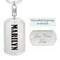Marilyn v01 - Luxury Dog Tag Keychain