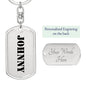 Johnny - Luxury Dog Tag Keychain