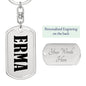 Erma v01 - Luxury Dog Tag Keychain