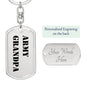 Army Grandpa - Luxury Dog Tag Keychain