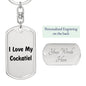 Love My Cockatiel - Luxury Dog Tag Keychain