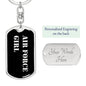 Air Force Girl v2 - Luxury Dog Tag Keychain
