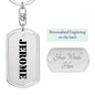 Jerome - Luxury Dog Tag Keychain