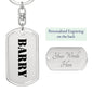 Barry - Luxury Dog Tag Keychain