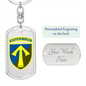 57th Motorized Infantry Brigade (Ukraine) - Luxury Dog Tag Keychain
