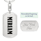 Miriam v01 - Luxury Dog Tag Keychain