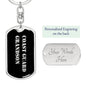 Coast Guard Grandson v2 - Luxury Dog Tag Keychain