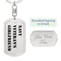 Navy Veteran's Girlfriend - Luxury Dog Tag Keychain