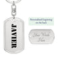Javier - Luxury Dog Tag Keychain