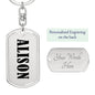Alison v01 - Luxury Dog Tag Keychain