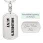 Soldier's Aunt - Luxury Dog Tag Keychain