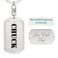 Chuck - Luxury Dog Tag Keychain