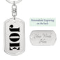 Joe - Luxury Dog Tag Keychain
