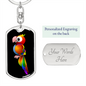 Parrot 01-2 - Luxury Dog Tag Keychain