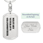 Military Veteran's Grandmother - Luxury Dog Tag Keychain