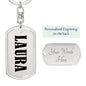 Laura v01 - Luxury Dog Tag Keychain