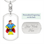 Superhero 02 - Luxury Dog Tag Keychain