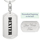 Dexter - Luxury Dog Tag Keychain