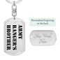 Army Ranger's Brother - Luxury Dog Tag Keychain