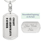 Coast Guardsman's Father - Luxury Dog Tag Keychain