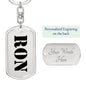 Ron - Luxury Dog Tag Keychain