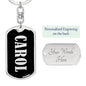 Carol v02 - Luxury Dog Tag Keychain