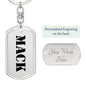 Mack - Luxury Dog Tag Keychain