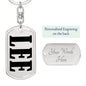 Lee v01 - Luxury Dog Tag Keychain