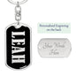 Leah v02 - Luxury Dog Tag Keychain