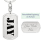 Jay - Luxury Dog Tag Keychain
