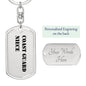 Coast Guard Niece - Luxury Dog Tag Keychain