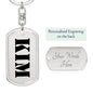 Kim - Luxury Dog Tag Keychain