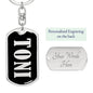 Toni v02 - Luxury Dog Tag Keychain