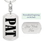 Pat v01 - Luxury Dog Tag Keychain