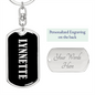 Lynnette v02 - Luxury Dog Tag Keychain