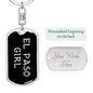 El Paso Girl v5 - Luxury Dog Tag Keychain