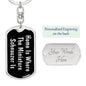 Miniature Schnauzer's Home v2 - Luxury Dog Tag Keychain