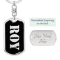 Roy v3 - Luxury Dog Tag Keychain