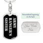 Army Ranger's Sister v2 - Luxury Dog Tag Keychain