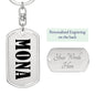 Mona v01 - Luxury Dog Tag Keychain