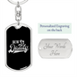 New Daddy - Luxury Dog Tag Keychain