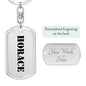 Horace - Luxury Dog Tag Keychain