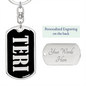 Teri v02 - Luxury Dog Tag Keychain