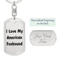 Love My American Foxhound v4 - Luxury Dog Tag Keychain