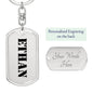 Ethan - Luxury Dog Tag Keychain