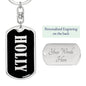 Holly v02 - Luxury Dog Tag Keychain