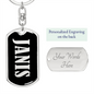 Janis v02 - Luxury Dog Tag Keychain