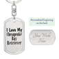 Love My Chesapeake Bay Retriever - Luxury Dog Tag Keychain