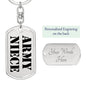 Army Niece - Luxury Dog Tag Keychain