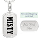 Misty v01 - Luxury Dog Tag Keychain